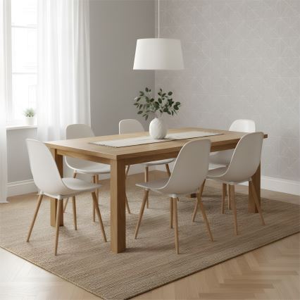 Ripplühter AIDA, kaabliga, 1xE27/60W/230V, Ø 35 cm, tamm/valge