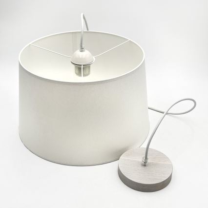 Ripplühter AIDA, kaabliga, 1xE27/60W/230V, Ø 35 cm, tamm/valge