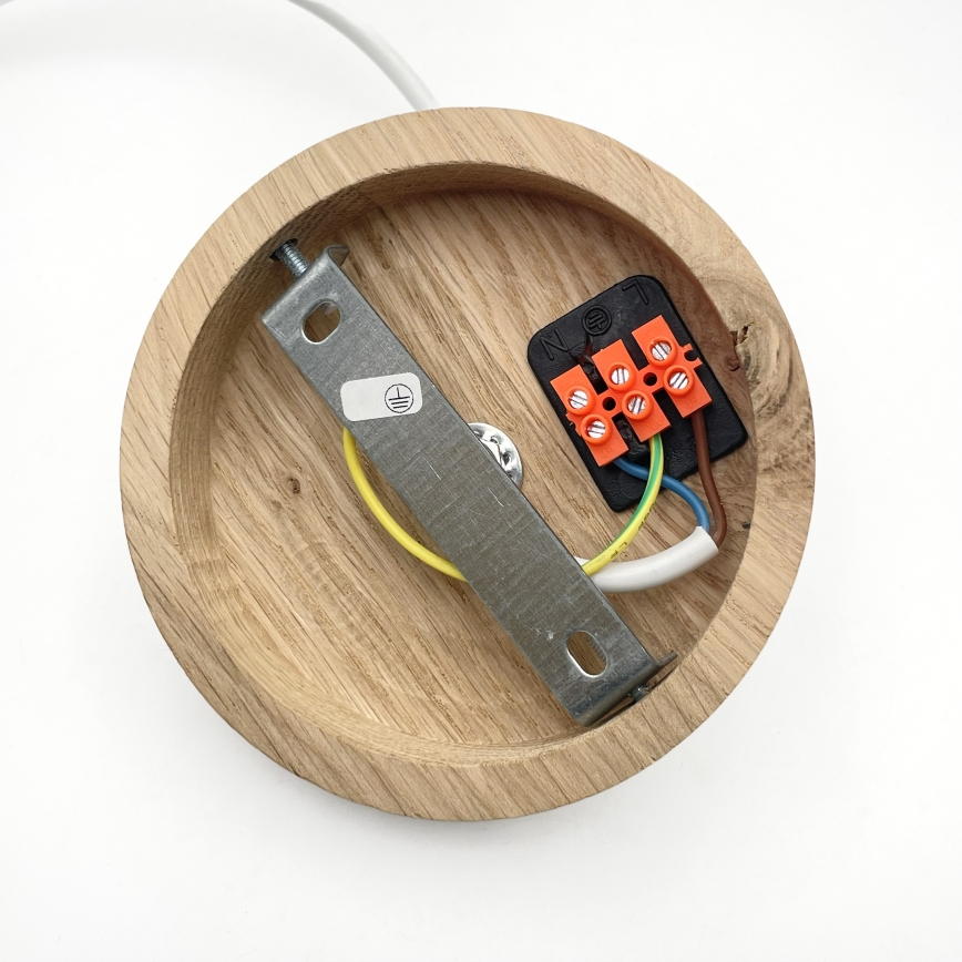 Ripplühter AIDA, kaabliga, 1xE27/60W/230V, Ø 35 cm, tamm/valge