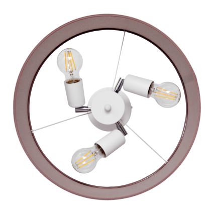 Ripplühter ALBA 3xE27/15W/230V roosa