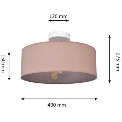 Ripplühter ALBA 3xE27/15W/230V roosa