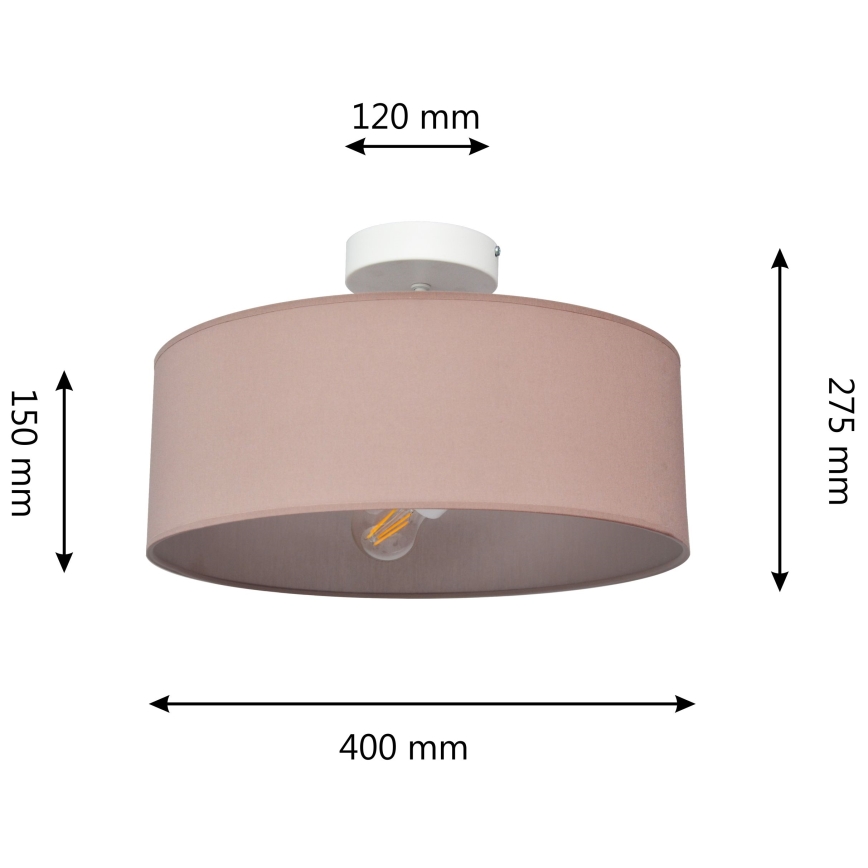 Ripplühter ALBA 3xE27/15W/230V roosa