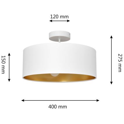 Ripplühter ALBA 3xE27/15W/230V valge/kuldne