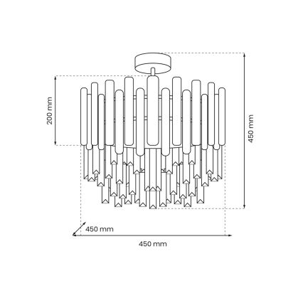 Ripplühter ASPEN 6xE14/40W/230V kuldne