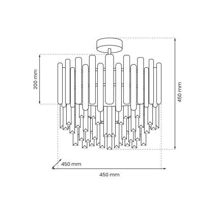 Ripplühter ASPEN 6xE14/40W/230V kuldne