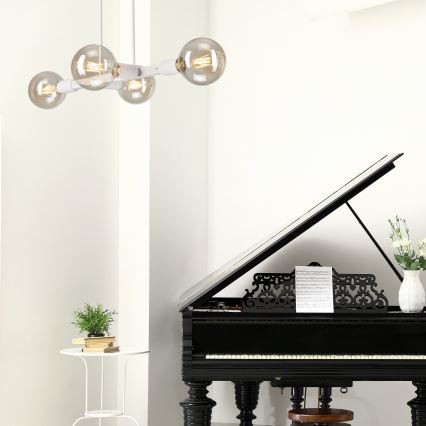 Ripplühter ASTRID 4xE27/60W/230V valge