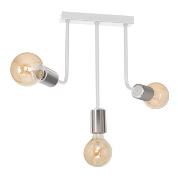 Ripplühter CANDELA 3xE27/15W/230V valge/läikiv kroom