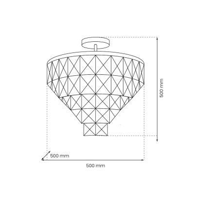Ripplühter CHELSEA 6xE14/40W/230V d. 50 cm läikiv kroom