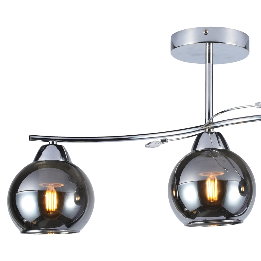 Ripplühter CONNOR 3xE27/15W/230V läikiv kroom/hall