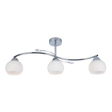 Ripplühter CONNOR 3xE27/15W/230V läikiv kroom/valge