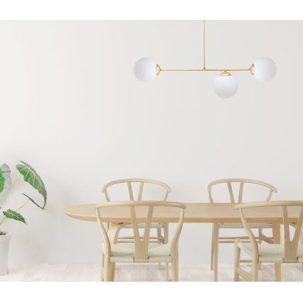 Ripplühter FIRA 3xE27/60W/230V kuldne