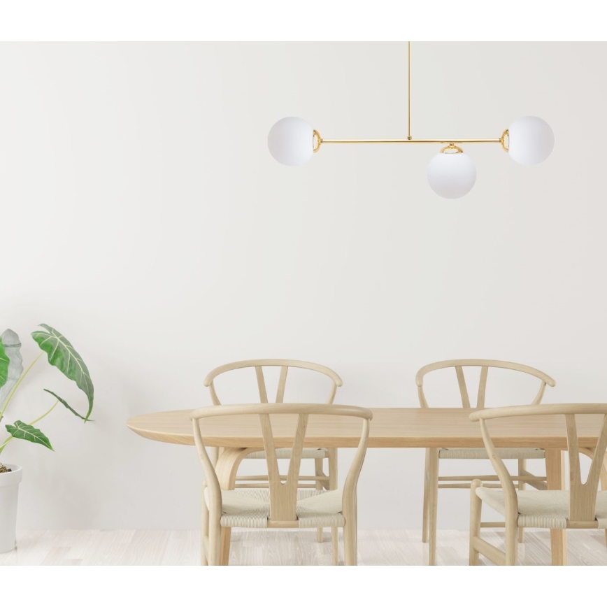 Ripplühter FIRA 3xE27/60W/230V kuldne