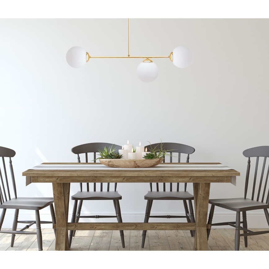 Ripplühter FIRA 3xE27/60W/230V kuldne