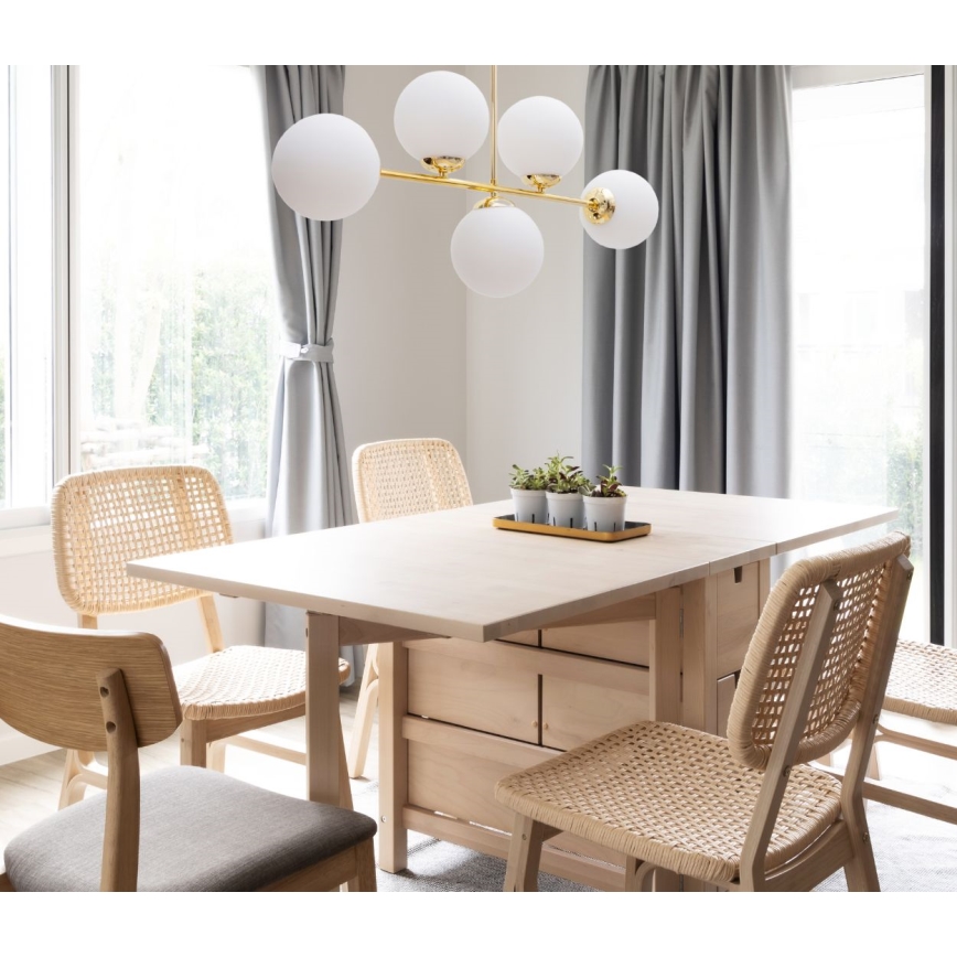 Ripplühter FIRA 5xE27/60W/230V kuldne