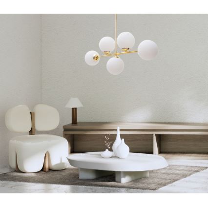 Ripplühter FIRA 5xE27/60W/230V kuldne