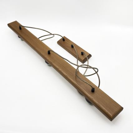 Ripplühter juhtmega AIDA 3xE27/15W/230V, läbimõõt 25 cm, tamm/raffia