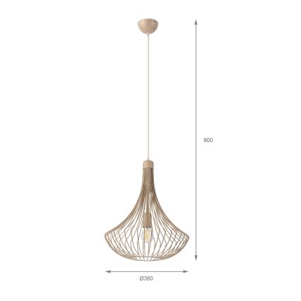 Ripplühter juhtmega BALERINA 1xE27/15W/230V beež
