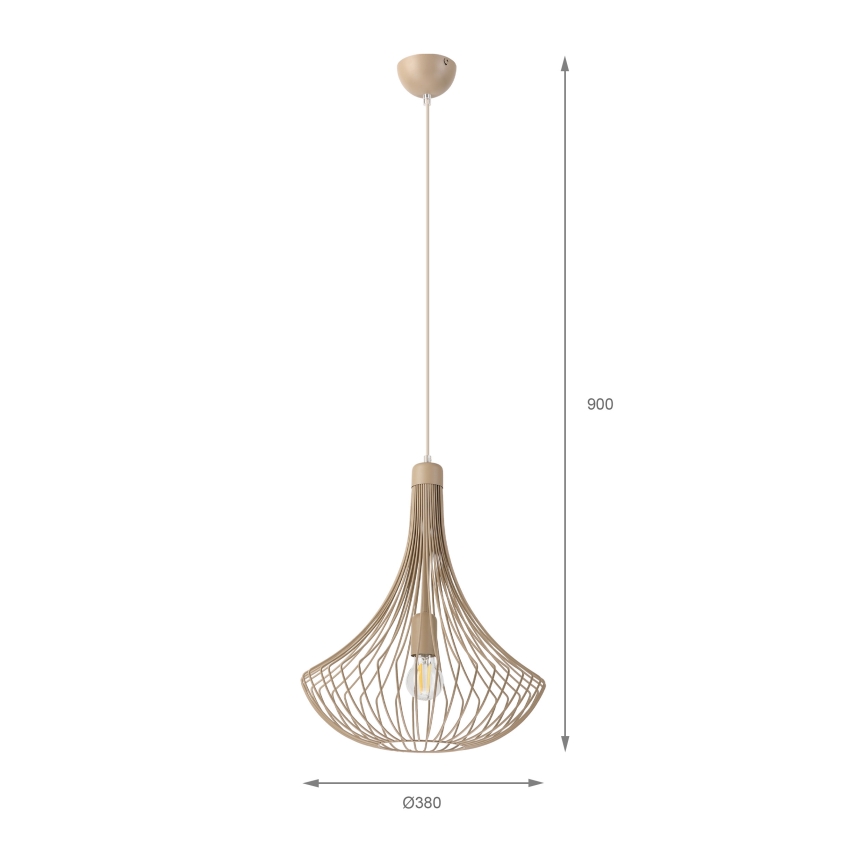 Ripplühter juhtmega BALERINA 1xE27/15W/230V beež