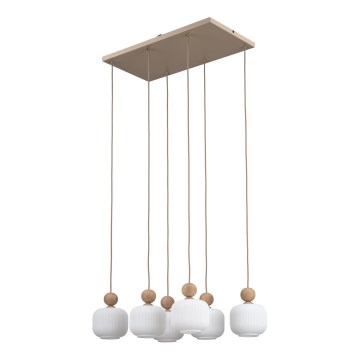 Ripplühter juhtmega BALLO 6xE14/10W/230V beež