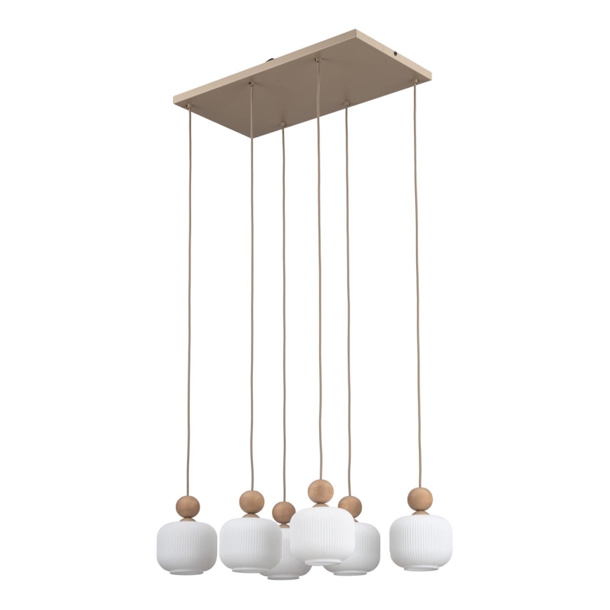 Ripplühter juhtmega BALLO 6xE14/10W/230V beež