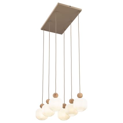 Ripplühter juhtmega BALLO 6xE14/10W/230V beež