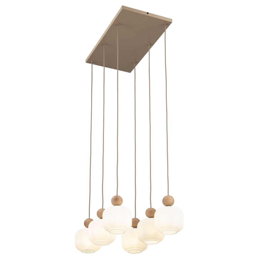 Ripplühter juhtmega BALLO 6xE14/10W/230V beež