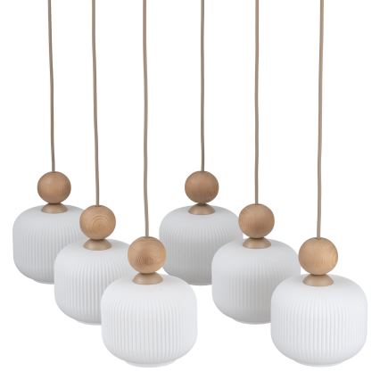 Ripplühter juhtmega BALLO 6xE14/10W/230V beež
