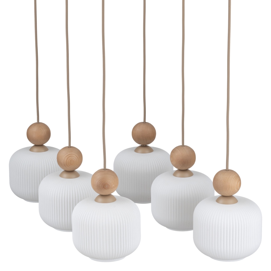 Ripplühter juhtmega BALLO 6xE14/10W/230V beež