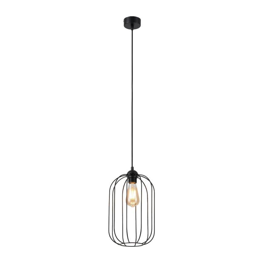 Ripplühter juhtmel DESTELLO 1xE27/15W/230V pr. 21 cm must