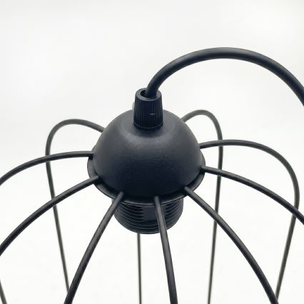 Ripplühter juhtmel DESTELLO 1xE27/15W/230V pr. 21 cm must