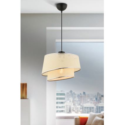 Ripplühter kaabliga BARETTE 1xE27/60W/230V kreemjas/läikiv kroom