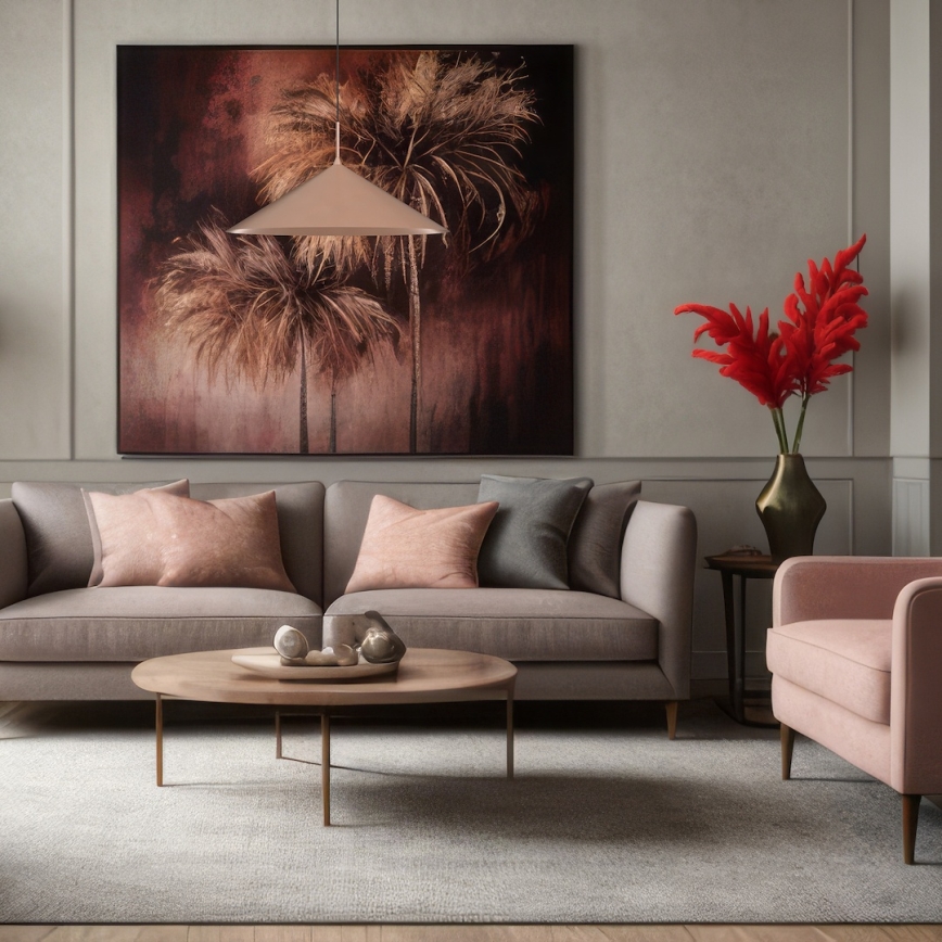 Ripplühter kaabliga CAPITAL 1xGX53/15W/230V, läbimõõt 60 cm, roosakuldne