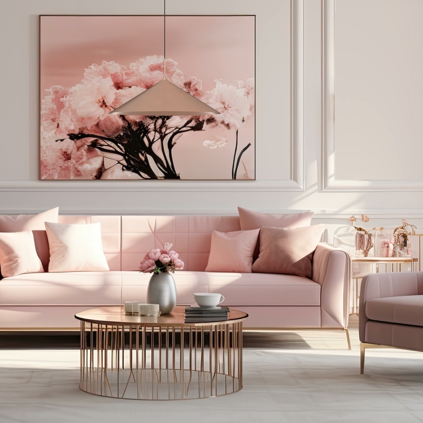 Ripplühter kaabliga CAPITAL 1xGX53/15W/230V, läbimõõt 60 cm, roosakuldne