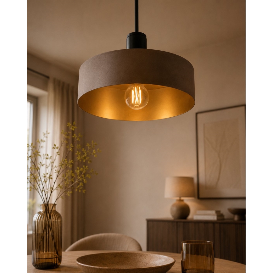 Ripplühter kaabliga HAKI 1xE27/60W/230V pruun/must