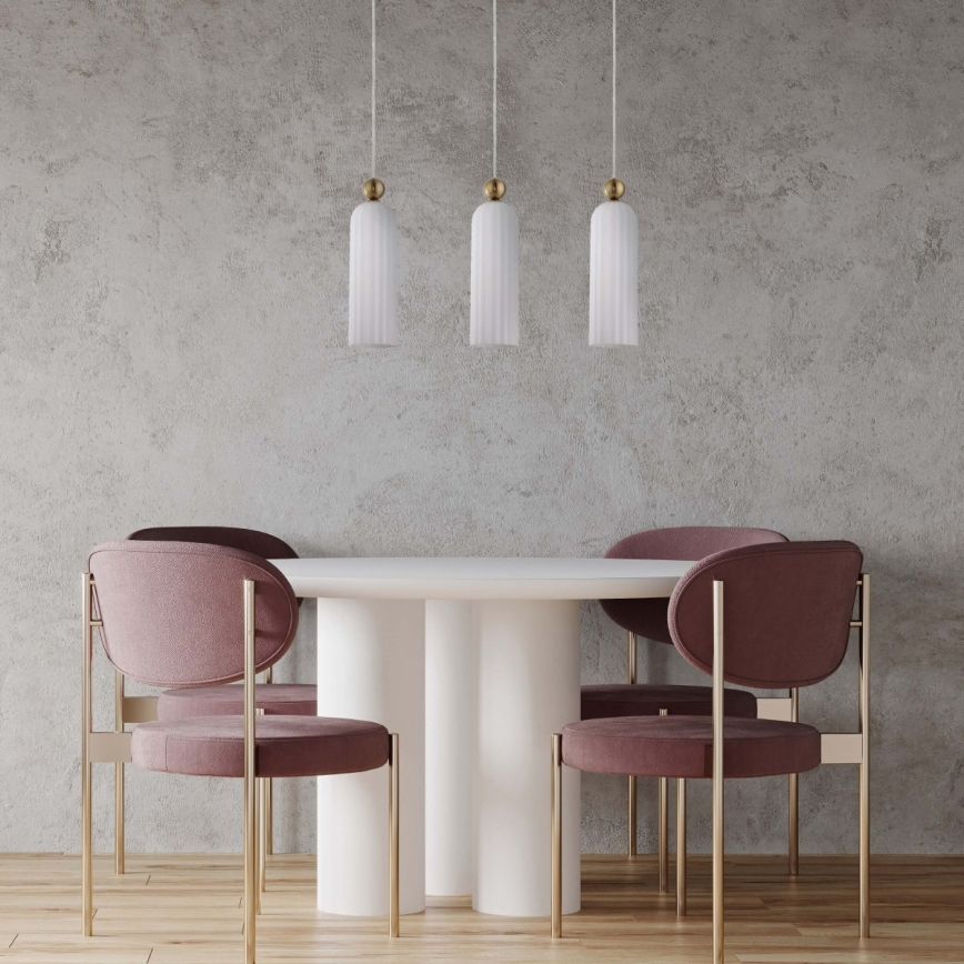 Ripplühter kaabliga PIEGA 3xE14/40W/230V messing/valge