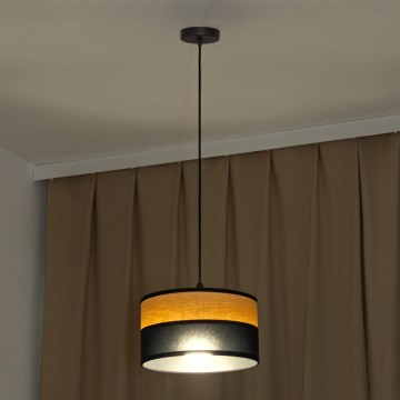 Ripplühter kaablil ALBA 1xE27/15W/230V läbimõõt 25 cm must/pruun