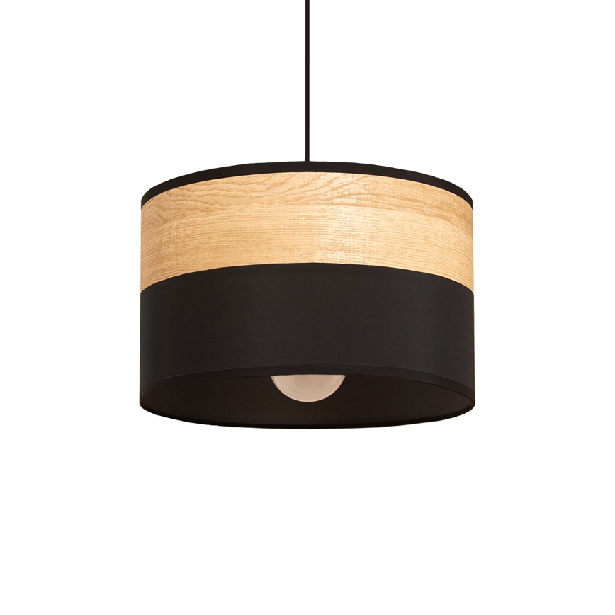 Ripplühter kaablil ALBA 1xE27/15W/230V läbimõõt 25 cm must/pruun