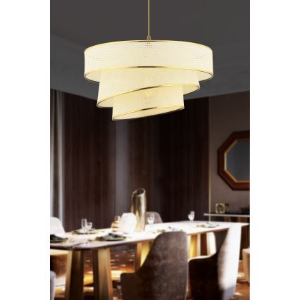 Ripplühter kaablil COUPER 1xE27/60W/230V valge/kuldne