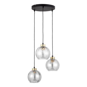 Ripplühter kaablil DEVI 3xE27/15W/230V must/läbipaistev