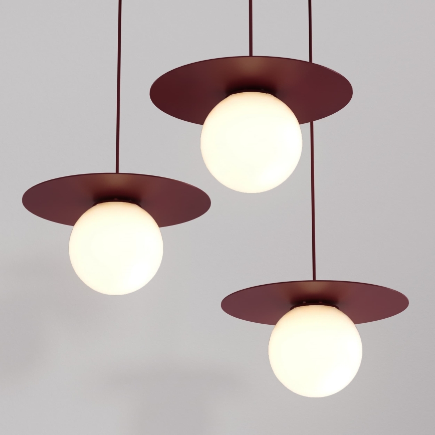 Ripplühter kaablil FLAT 3xE27/15W/230V, bordoopunane