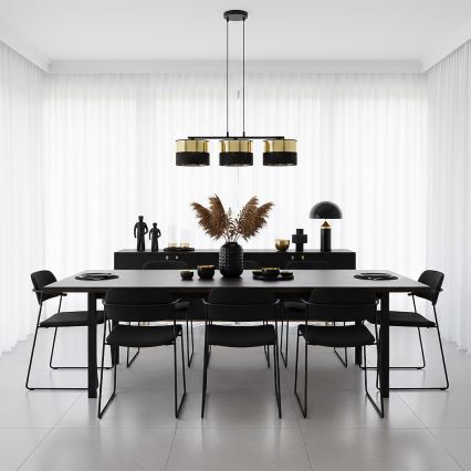 Ripplühter kaablil LUX 3xE27/15W/230V must/kuldne