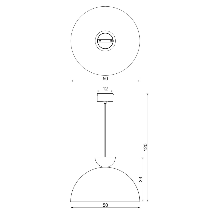 Ripplühter kaablil NEVIS 1xE27/15W/230V, läbimõõt 50 cm, pruun