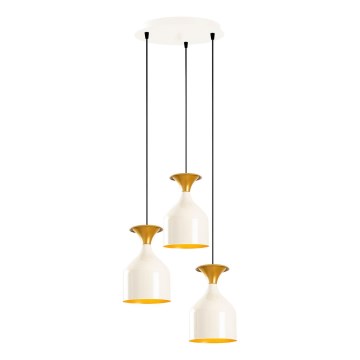 Ripplühter kaablil SIVANI 3xE27/40W/230V valge/vaskne