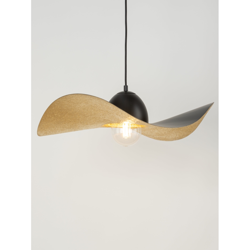 Ripplühter KAPELLO 1xE27/60W/230V d. 55 cm must/kuldne