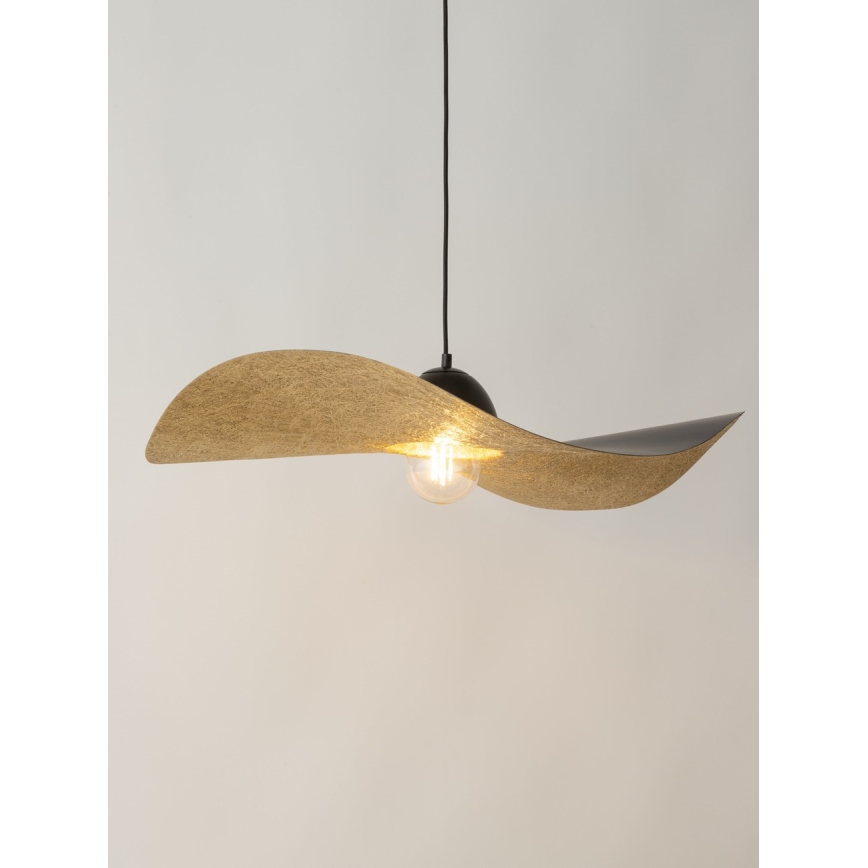 Ripplühter KAPELLO 1xE27/60W/230V d. 76 cm must/kuldne