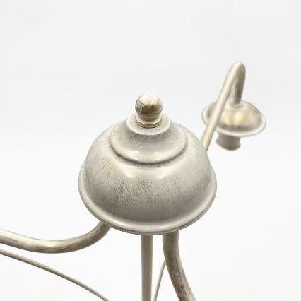 Ripplühter ketiga ANTON 3xE14/60W/230V valge patina