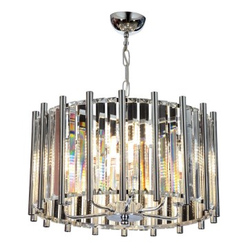 Ripplühter ketiga CRYSTALLINE 6xE14/40W/230V läikiv kroom