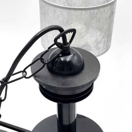 Ripplühter ketiga ROSA 5xE27/60W/230V must/hall