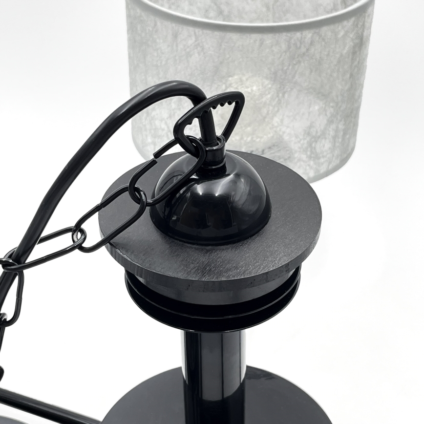 Ripplühter ketiga ROSA 5xE27/60W/230V must/hall