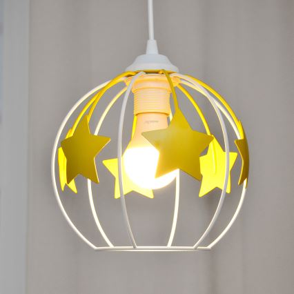 Ripplühter lastele STARS 1xE27/15W/230V kollane/valge